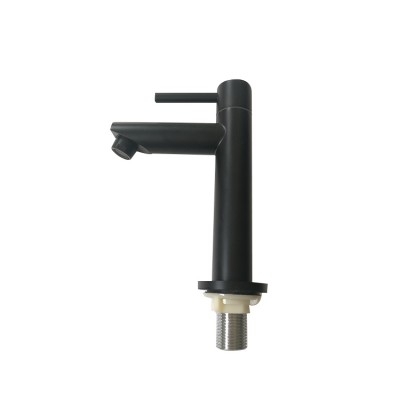 2019 Hot Selling Single Handle Bathroom Cold Black Basin Faucet